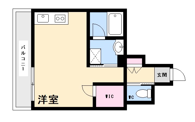 広島市西区己斐中のマンションの間取り