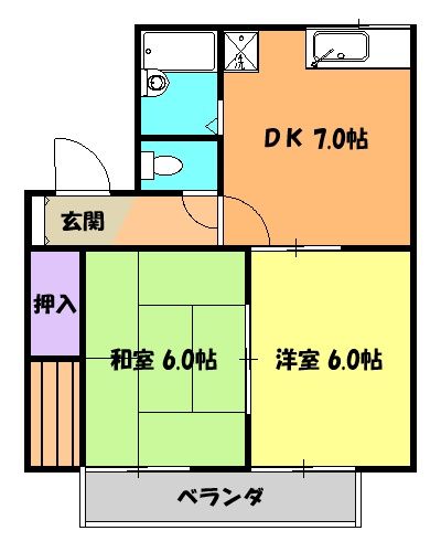 フラット成田Ａの間取り