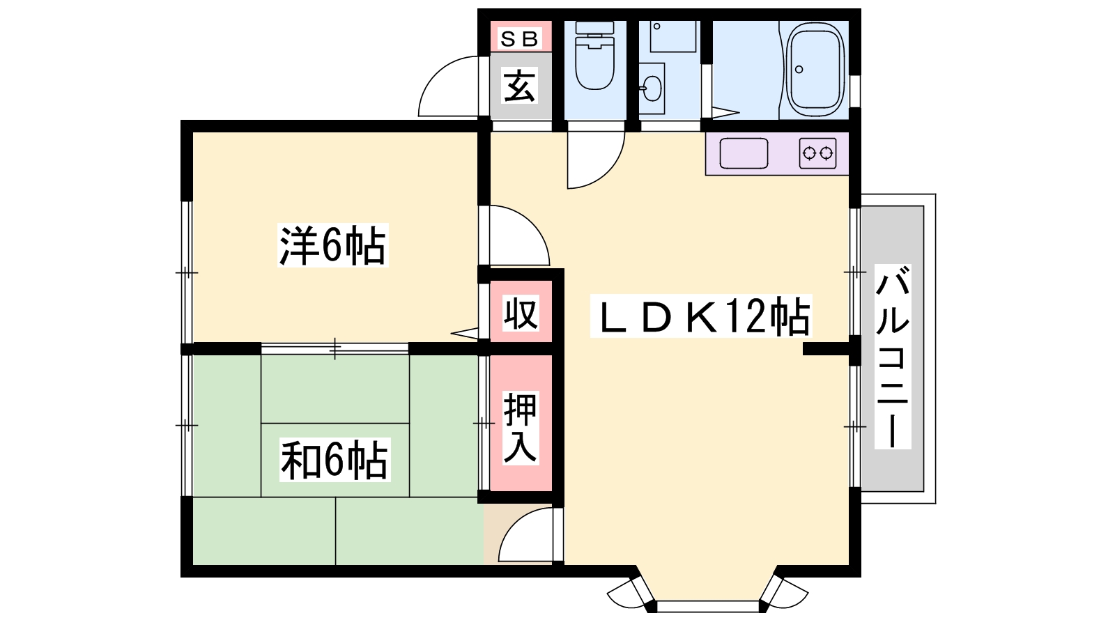 西脇市和布町のアパートの間取り