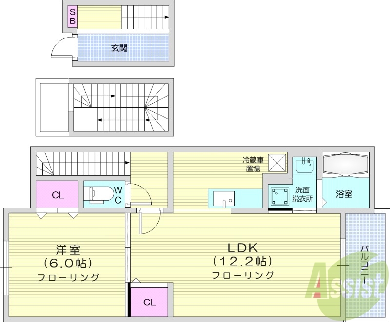 【フォーリスト　レジデンス1の間取り】