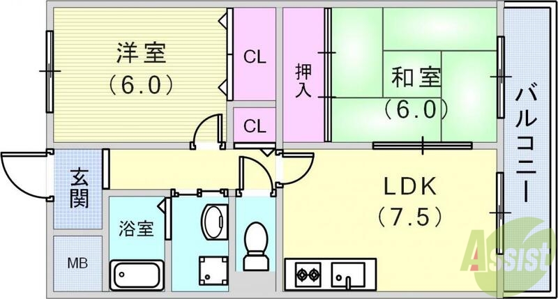 【パレス入江の間取り】