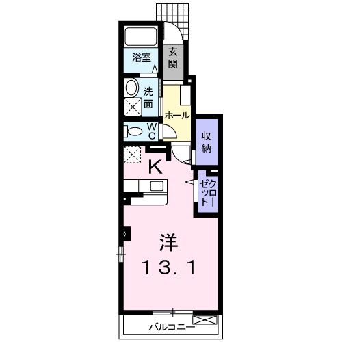 郡山市喜久田町堀之内のアパートの間取り