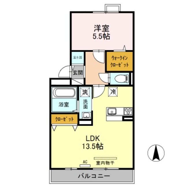 新潟市江南区梅見台のアパートの間取り