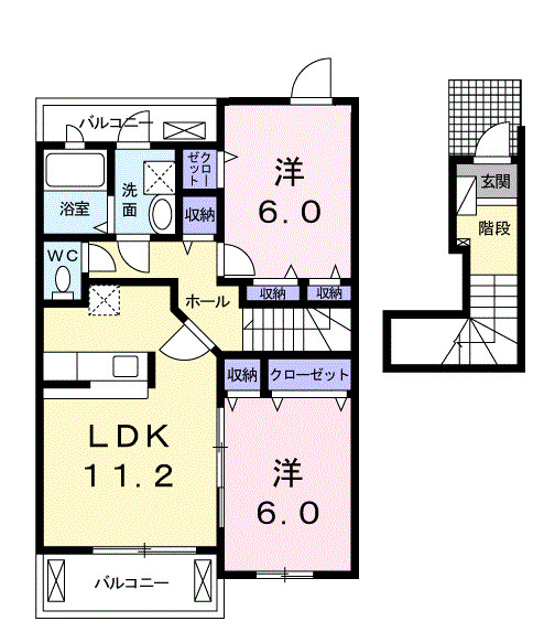 グランヒルAの間取り