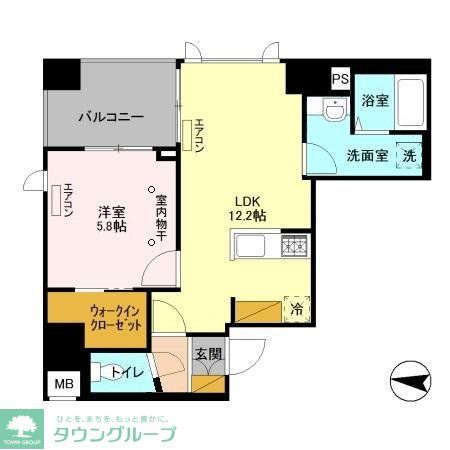 松戸市西馬橋幸町のマンションの間取り