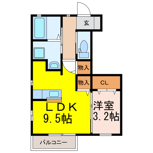 古河市下辺見のアパートの間取り