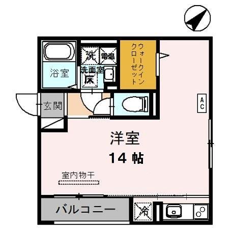 草津市追分のアパートの間取り