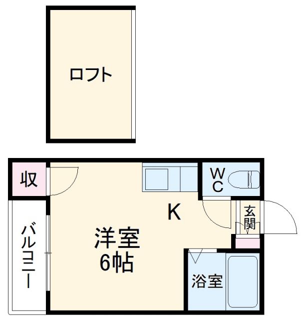 福岡市博多区千代のアパートの間取り