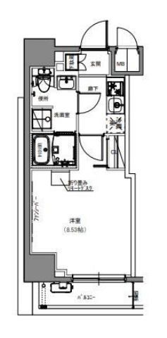 S-RESIDENCE両国緑の間取り