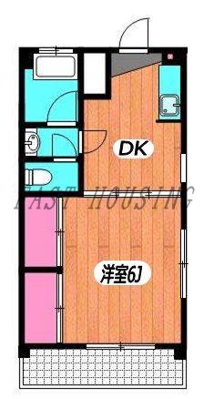 新宿区西新宿のマンションの間取り