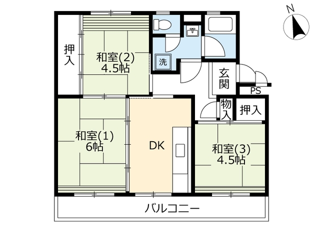 ＵＲ春日部小渕の間取り