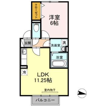 メゾン定正　Bの間取り