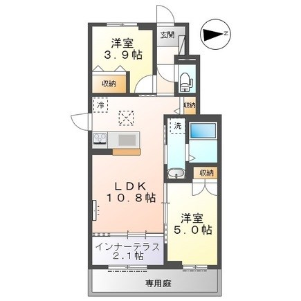 名古屋市名東区大針のアパートの間取り