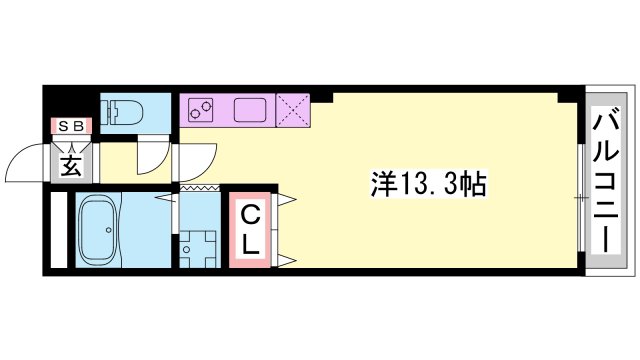 姫路市大津区天神町のアパートの間取り