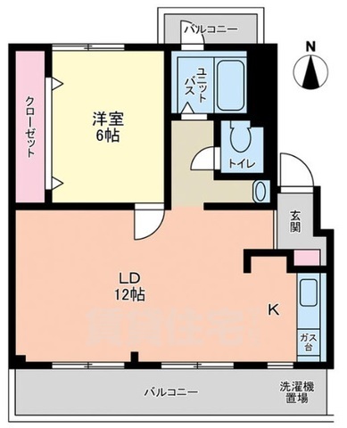 吹田市寿町のマンションの間取り