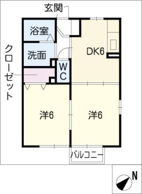 サニーコートＢ棟の間取り