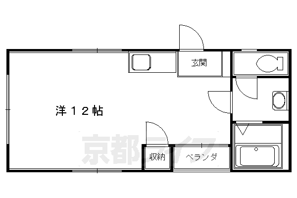 阪急京都線 京都河原町駅 徒歩7分 4階建 築47年の間取り写真