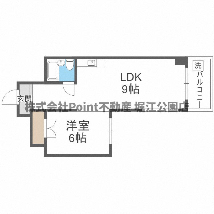地下鉄御堂筋線 なんば駅 徒歩15分 10階建 築42年の間取り写真