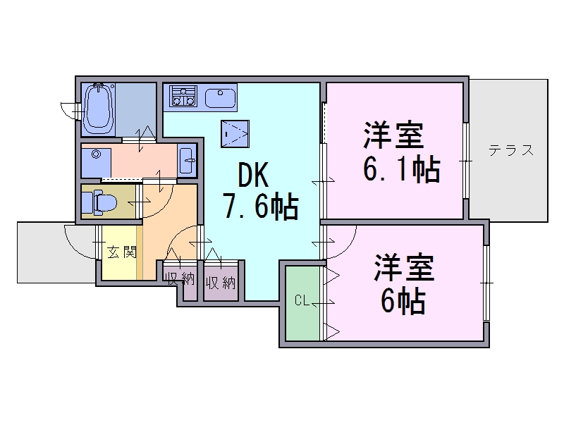 五條市野原中のアパートの間取り