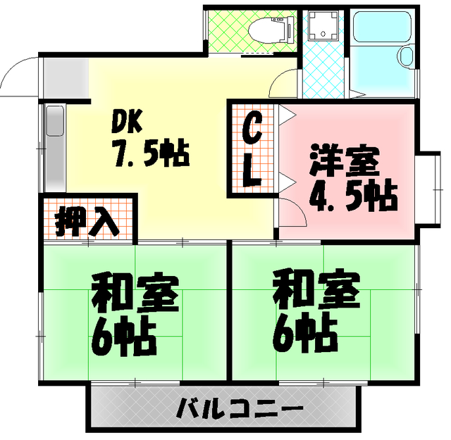 伊豆市修善寺のアパートの間取り