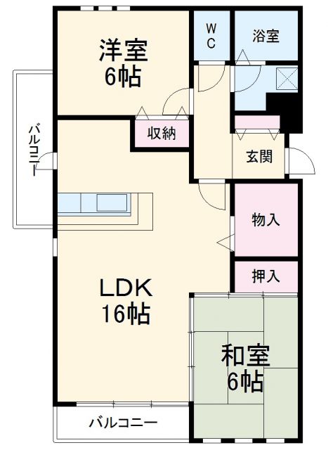 名古屋市名東区上社のマンションの間取り