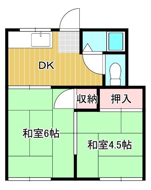 国信アパートの間取り