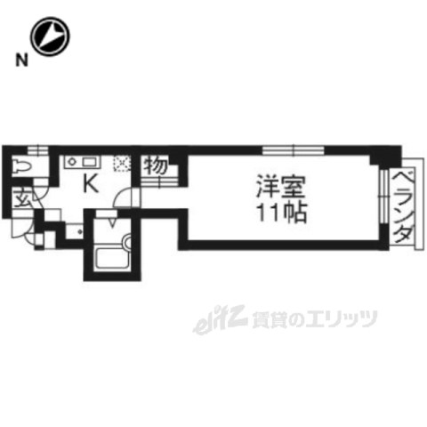 大津市中央のマンションの間取り