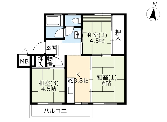 ＵＲ小金原の間取り