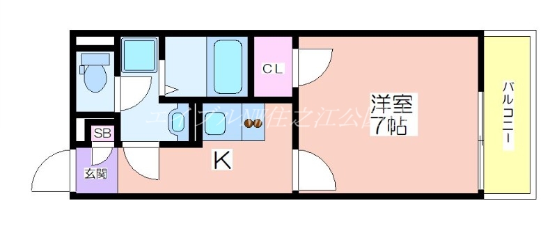 クレイノ粉浜の間取り