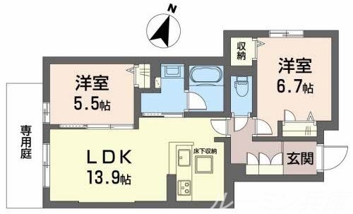 エクセレントガーデンヒルズBの間取り