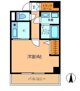 広島市西区観音新町のマンションの間取り