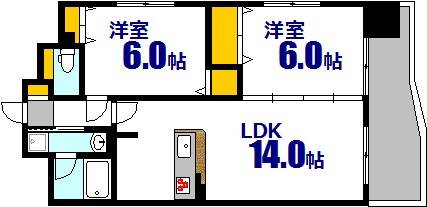 ウイング宝町セカンドの間取り