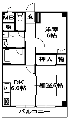 石田ハイツの間取り