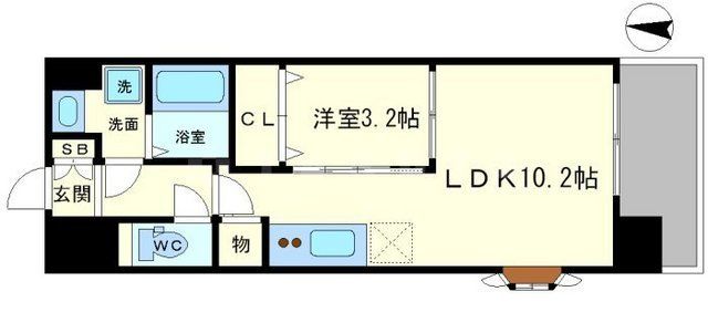 吹田市垂水町のマンションの間取り