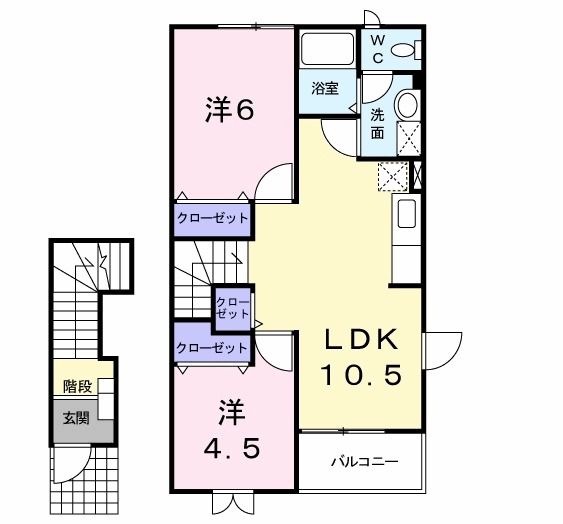 伊豆の国市御門のアパートの間取り