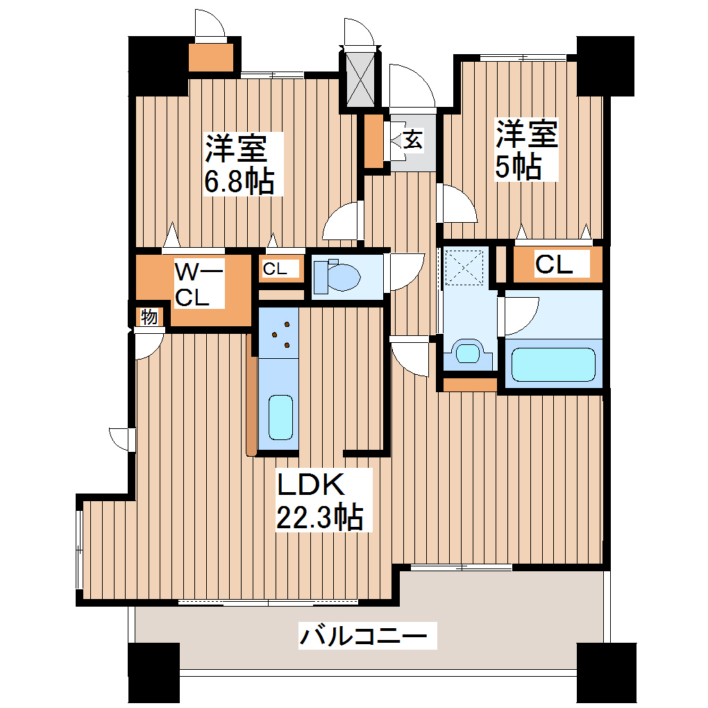 プレミスト泉中央駅前の間取り