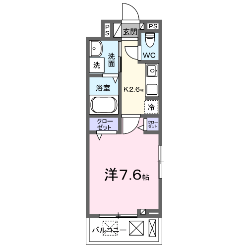 【熊本市南区上ノ郷のアパートの間取り】