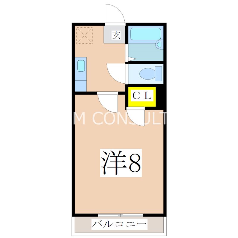 鹿児島市城西のマンションの間取り