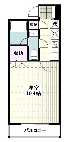 小田原市栄町のマンションの間取り