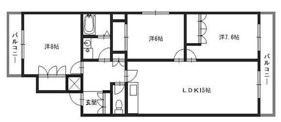 姫路市下寺町のマンションの間取り