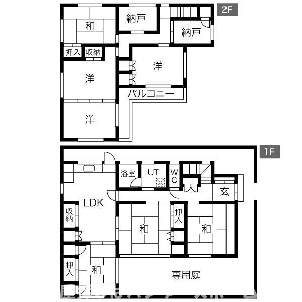 【宮本邸貸家の間取り】