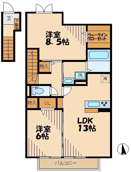 サニーサイド聖蹟IIの間取り