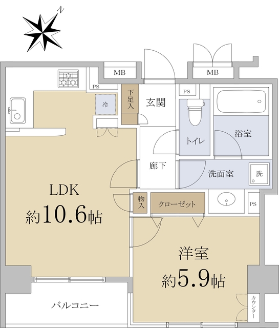 ベルメゾン築地リバーサイドの間取り