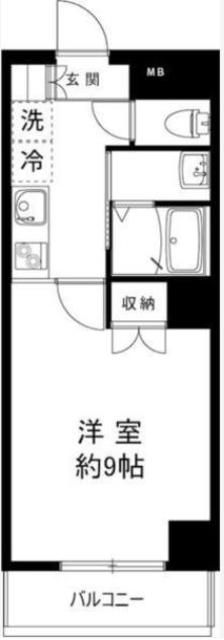 【渋谷区代々木のマンションの間取り】