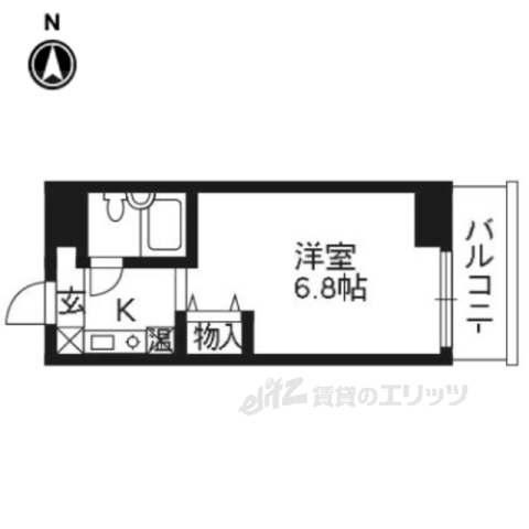 京都市下京区妙伝寺町のマンションの間取り