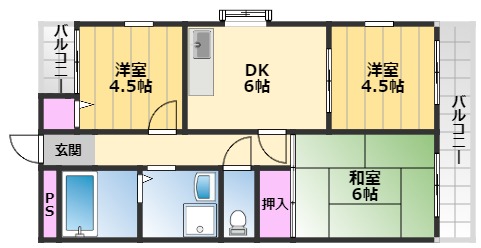 ジョイフル久米田の間取り