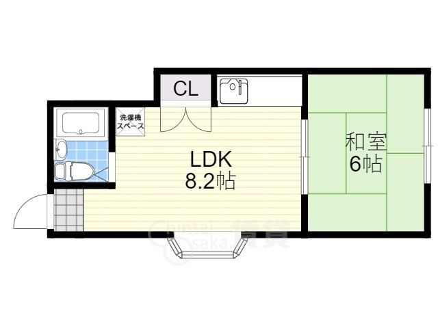 川西市多田院のアパートの間取り