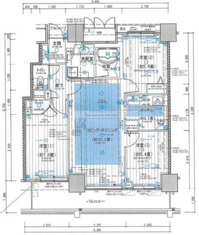 江東区東雲のマンションの間取り