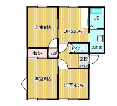 サニー元西B棟の間取り