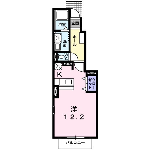 【松阪市山室町のアパートの間取り】